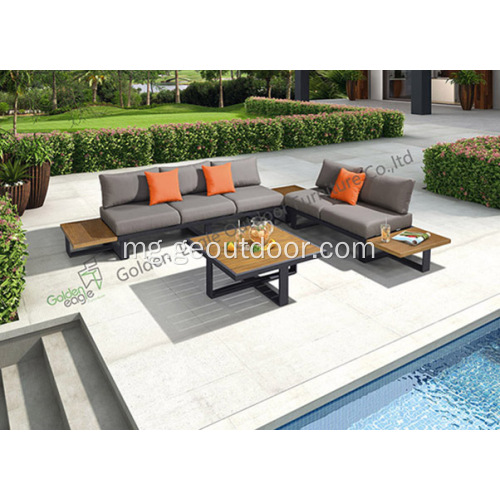 Fitaovana fanaka Sofa Patio Aluminum rehetra